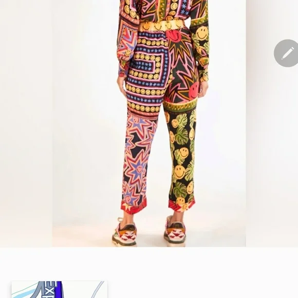Farm x Smiley Vibrant Multicolor Women's Pants - Picture 2 of 4
